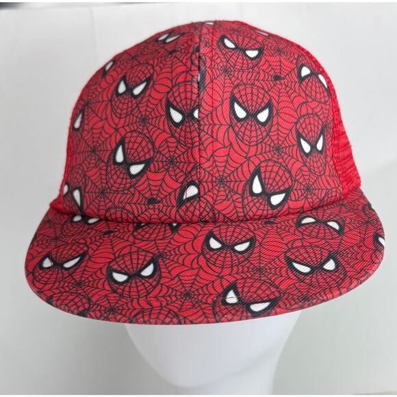 George Hats Spiderman Red Trucker Hat Snapback Baseball Cap CHILD 2-3 YO UPF - Picture 3 of 10